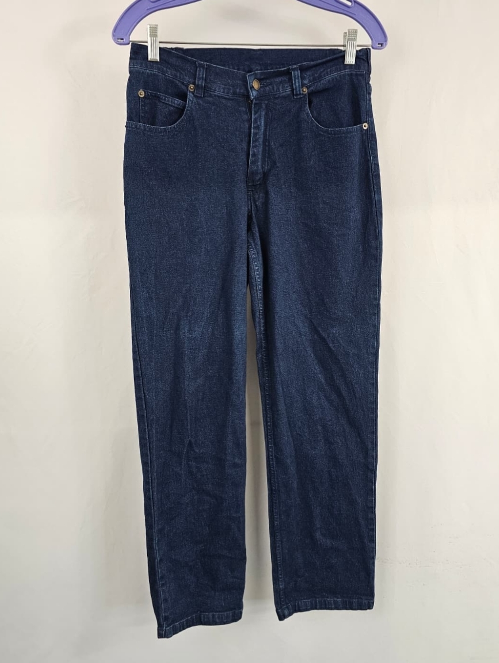 French Laundry Dark Wash High Rise Straight Leg Elastic Waist Jeans, Sz 8P